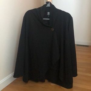 Bobeau black shawl cardigan EUC